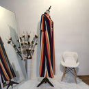 Oversized Maxi, Turn Down Collar, Half Sleeve, Colorful Multicolor Striped Dress, Shirt Dress Women Summer, Half Sleeve Colorful Multicolor Striped Dress Loose Oversized, Maxi Long Beach Dresses, Three Quarter Sleeve Casual Tunic Dress, Knee Length Plus Size Short Midi Dresses,iBuyXi.com