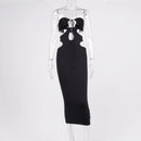 Halter Cutout Sleeveless Backless Maxi Dress, ibuyxi.com