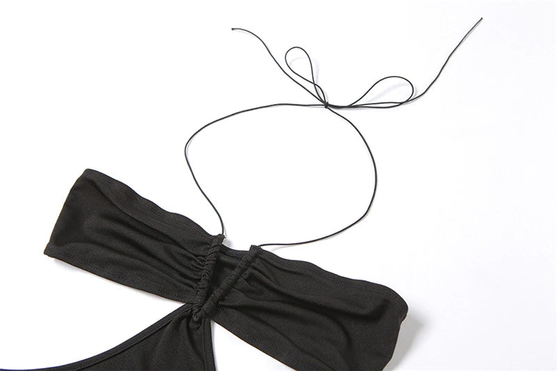 Elegant Spaghetti Strap Halter Backless Sleeveless Bodycon Maxi Dress, ibuyxi.com