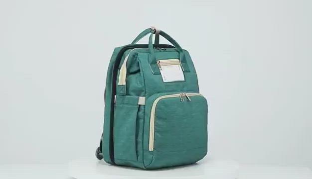 Convertible Crib Diaper Baby Backpack, iBuyXi.com, Folding crib baby bag, traveling diaper backpack, mini crib bag, foldable crib Baby diaper bag, video folding baby crib backpack