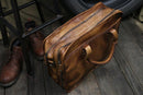 Vintage Genuine Leather large tote duffle bag, ibuyxi.com