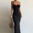 Elegant Backless Draped Bodycon Sleeveless Gown Maxi Dress, ibuyxi.com