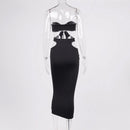 Halter Cutout Sleeveless Backless Maxi Dress, ibuyxi.com