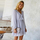 A-Line Short Sleeve V-Neck Maxi Dress, Pleated Elegant Party Dress,Belted Loose Maxi, Spring Dress Beading Pleated Elegant Party Dress Belted Loose Oversized Plus Size Women Clothing ,iBuyXi.com