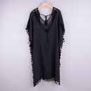 Beach Cover Up Swimsuit In White Color And Lace And Comes With Elegant looks on Bikini And Beach Wear. - ibuyxi.com