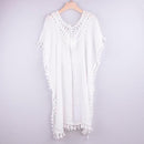 Beach Cover Up Swimsuit In White Color And Lace And Comes With Elegant looks on Bikini And Beach Wear. - ibuyxi.com