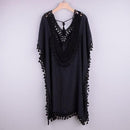 Beach Cover Up Swimsuit In White Color And Lace And Comes With Elegant looks on Bikini And Beach Wear. - ibuyxi.com