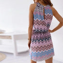 Bohemian Sleeveless Print Dress With Casual A-Line Mini Sundress Vintage Short Vestido. -ibuyxi.com