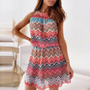 Bohemian Sleeveless Print Dress With Casual A-Line Mini Sundress Vintage Short Vestido. -ibuyxi.com