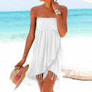 Bohemian Strapless Bikini Cover Up, iBuyXi.com, women clothing, summer collection, beach dress, boho bikini cover up, cocktail dresses