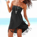 Bohemian Strapless Bikini Cover Up, iBuyXi.com, women clothing, summer collection, beach dress, boho bikini cover up, cocktail dresses