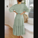 Belted Loose Maxi, Spring Dress Beading Pleated Elegant Party Dress Belted Loose Oversized Plus Size Women Clothing ,iBuyXi.com