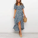 Boho Floral Print V-Neck Split Wrap Ruffles Short Sleeve Maxi Dress,Boho Floral Print Side Split Wrap Maxi Dress,Solid Ruffles Deep V-Neck High Waist Maxi Dress,Maxi Irregular Dresses, Plus Size Beading,  Spring Dress Beading Pleated Elegant Party Dress Belted Loose Oversized Plus Size Women Clothing ,iBuyXi.com