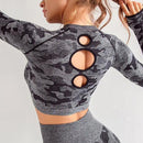 Camouflage Seamless Yoga Top, iBuyXi.com Shop Unique Selection, Yoga, Camoulflage Yoga Tops, Yoga Shirts, Women Clothes, Sports Goods, Sport Tops, Women Tops, Yoga Long Sleeve Tops
