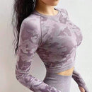 Camouflage Seamless Yoga Top, iBuyXi.com Shop Unique Selection, Yoga, Camoulflage Yoga Tops, Yoga Shirts, Women Clothes, Sports Goods, Sport Tops, Women Tops, Yoga Long Sleeve Tops