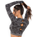 Camouflage Seamless Yoga Top, iBuyXi.com Shop Unique Selection, Yoga, Camoulflage Yoga Tops, Yoga Shirts, Women Clothes, Sports Goods, Sport Tops, Women Tops, Yoga Long Sleeve Tops