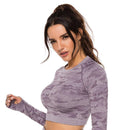 Camouflage Seamless Yoga Top, iBuyXi.com Shop Unique Selection, Yoga, Camoulflage Yoga Tops, Yoga Shirts, Women Clothes, Sports Goods, Sport Tops, Women Tops, Yoga Long Sleeve Tops