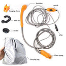 Camping Shower Car Washer, 12V Electric Outdoor Shower Water Bag Kit, Travel Car Washing Hiking, Flowering Plants Watering Pump, High Pressure Gun Wash with Car Charger, Window, Gardening and Camping, iBuyXi.com