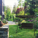 Outdoor Canopy Swing Patio Chair Lounge 3-Person Seat Hammock Porch Bench Black, iBuyXi.com online shopping store, outdoor patio swing chair, backyard decoration, patio decoration, swing chair