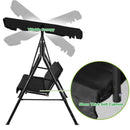 Outdoor Canopy Swing Patio Chair Lounge 3-Person Seat Hammock Porch Bench Black, iBuyXi.com online shopping store, outdoor patio swing chair, backyard decoration, patio decoration, swing chair