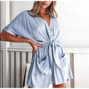  Casual Button Solid Pockets V-Neck Short Sleeve Romper, Boho style Snake Printed, Wrap Midi Dress, Deep V-neck Backless Boho Floral Print Romper Oblong neck, Solid color, High waist, Back button closure, Long Pants Jumpsuits Romper with Belt. Women trendy elegant style and wide leg ,Casual jumpsuit with ruffles sleeves, long romper, short sleeve pantsuit with belts, crew neck pant suits, cocktail jumpsuit, long pants, iBuyXi.com