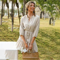 Casual Long Sleeve A-Line Short Dress - iBuyXi.com