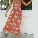 Simple Casual green sling print dress Summer V-neck holiday style maxi dress Elegant With High-waist lace-up ruffle. Pay with Affirm to get 4 interest-free payments for eligible products. Visit iBuyXi.com and shop from a unique selection of products.