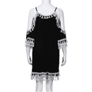 Women Off Shoulder Dress Tassel Short Cocktail Party Beach Dresses Sundress, iBuyXi.com, Beach Dress, Women Clothes, Summer