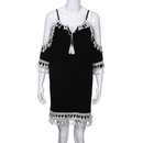 Women Off Shoulder Dress Tassel Short Cocktail Party Beach Dresses Sundress, iBuyXi.com, Beach Dress, Women Clothes, Summer