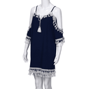 Women Off Shoulder Dress Tassel Short Cocktail Party Beach Dresses Sundress, iBuyXi.com, Beach Dress, Women Clothes, Summer collection