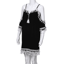 Women Off Shoulder Dress Tassel Short Cocktail Party Beach Dresses Sundress, iBuyXi.com, Beach Dress, Women Clothes, Summer