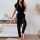 Elegant V-Neck Bandage Hollow Out Straps Jumpsuit,Size Patchwork Causal Dress Loose Oversized Maxi Irregular Dresses, Plus Size Beading,  Spring Dress Beading Pleated Elegant Party Dress Belted Loose Oversized Plus Size Women Clothing ,iBuyXi.com