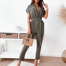 Elegant V-Neck Bandage Hollow Out Straps Jumpsuit,Size Patchwork Causal Dress Loose Oversized Maxi Irregular Dresses, Plus Size Beading,  Spring Dress Beading Pleated Elegant Party Dress Belted Loose Oversized Plus Size Women Clothing ,iBuyXi.com