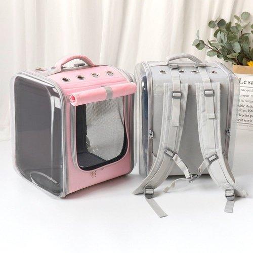 Breathable Cat Backpack, Large Capacity Puppy Dog, Transparent Carrying Bag Outdoor, Travel Portable Pet Carrier Cats Shoulders Bag, iBuyXi.com