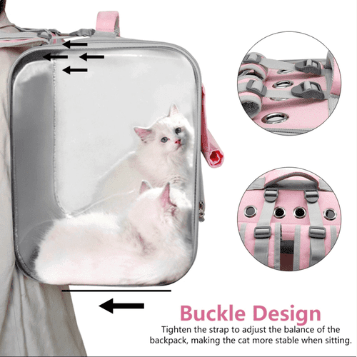 Cat Carrier Breathable Transparent Backpack, Kitty Rescue, Cat traveling bag, cat transportation, iBuyXi.ccom