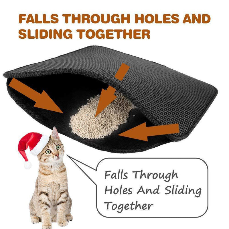 Cat Litter Mat Double Layer Litter Bed Pads,Trapping Pets Litter Box Mat Pet Product Bed For Cats House Clean mat,iBuyXi.com