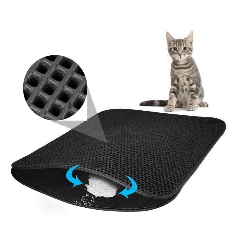 Cat Litter Mat Double Layer Litter Bed Pads,Trapping Pets Litter Box Mat Pet Product Bed For Cats House Clean mat,iBuyXi.com