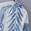 Women Leaves Print Chiffon Kimono Cardigan Cover Up, iBuyXi.com, Bikini Cover Up, Women Clothes, Summer collection, chiffon dresses, boho bikini cover up, summer clothes, women clothing, casual cover up, cocktail party dress