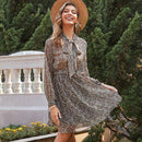 Chiffon Long Sleeve Tie-Neck A-Line Sundress,Embroidery Floral Long Sleeve Casual Long, Neck Long Sleeve Chain Print Retro Vintage Dress, Belted Maxi, V Neck High Waist Short Mini Dress, Long Sleeve Solid, Irregular Dress Tunic Mini Dress, Women Clothing ,iBuyXi.com