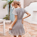 Chiffon Ruffles V-Neck A-Line Wrap Short Sleeve Mini Dress,Sleeve V-Neck A-Line Polka Dot Print Wrap Mini Dress,Irregular Dress Tunic Mini Dress,Plus Wide Leg V-Neck High Waist Lace Up Jumpsuit,Size Women Short Sleeve, Print Patchwork Causal Dress Loose Overs, Maxi Irregular Dresses, iBuyXi.com