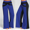 Color Patchwork Wide Leg Pants, High Waist, Wide Leg Trousers Fitness Loose Dancing Yoga Pants Sports Workout Gym Fitness Pants, The Loose Fitting Design,100% brand new, high quality, and most fashion women sexy crop,cami top y2k camisole tank Specially design, perfect gift, Valentine's day, birthday clothes, iBuyXi.com