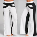 Color Patchwork Wide Leg Pants, High Waist, Wide Leg Trousers Fitness Loose Dancing Yoga Pants Sports Workout Gym Fitness Pants, The Loose Fitting Design,100% brand new, high quality, and most fashion women sexy crop,cami top y2k camisole tank Specially design, perfect gift, Valentine's day, birthday clothes, iBuyXi.com