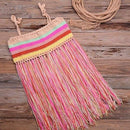 Mixed Color Tassel Bikini Cover Up With High Waist And Thong Swimsuit Halter which looks elegant on the beach side. - ibuyxi.com