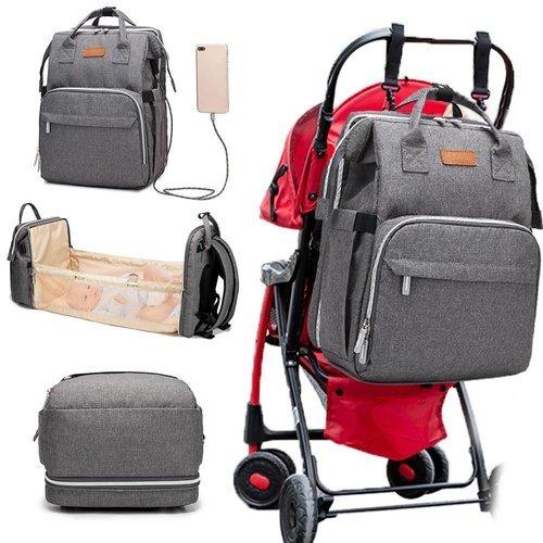foldable crib baby diaper backpack, Visit iBuyXi.com for Online Shopping and Shop the Unique Selection, portable bed diaper bag, traveling diaper bag, mommy baby diaper bag, folding bed diaper backpack, cool diaper bag, baby shower gift idea, baby shower gifts for girls, baby shower gift for boy.