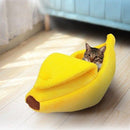Banana Cat Bed House Cozy, Cute Banana Puppy Cushion, Kennel Warm Portable Pet, Basket Supplies Mat Beds for Cats Kittens, Banana House Boat Dog Cat Soft Bed Yellow, iBuyXi.com