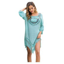 Crochet Bathing Suit Cover Up, iBuyXi.com, Tassel Cover Up, Beach dress, Beach cover up, summer collection, handmade crochet cover up, sexy cocktail dress, pool party cover up, beach party cover up, bikini cover up