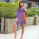Crochet Bathing Suit Cover Up, iBuyXi.com, Tassel Cover Up, Beach dress, Beach cover up, summer collection, handmade crochet cover up, sexy cocktail dress, pool party cover up, beach party cover up, bikini cover up
