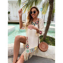 Crochet Chiffon Tassel Swimsuit Cover Up For The Beach Which Looks Stunning in Pool Party and etc. - ibuyxi.com