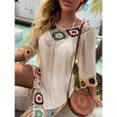 Crochet Chiffon Tassel Swimsuit Cover Up For The Beach Which Looks Stunning in Pool Party and etc. - ibuyxi.com