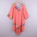 Crochet Chiffon Tassel Swimsuit Cover Up For The Beach Which Looks Stunning in Pool Party and etc. - ibuyxi.com